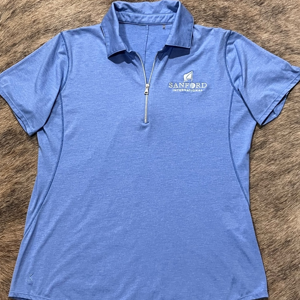 Sanford International Quarter-Zip Polo | Small | Baby Blue
